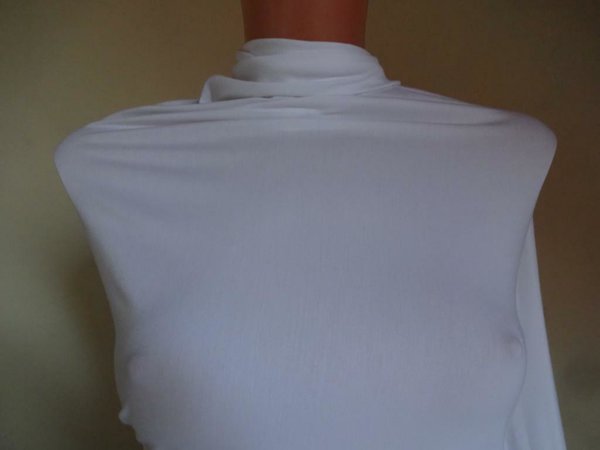 ElastischerBaumwolle  Jersey Stoff in weiß 1,80m breit