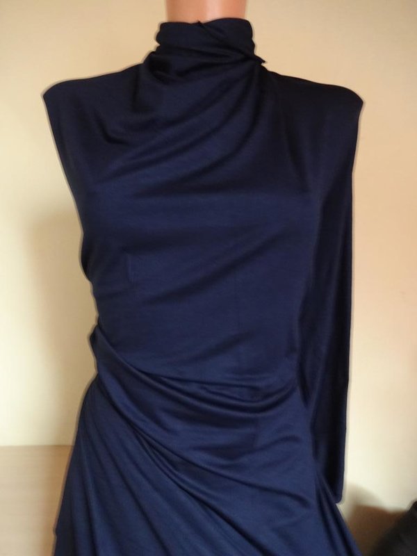 Elastischer Viskose Jersey Stoff in dunkel blau 1,70m breit