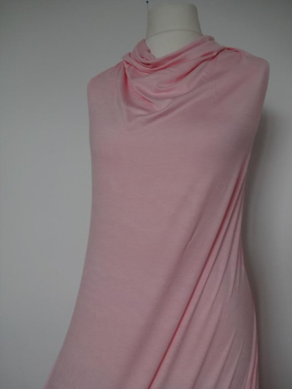 Elastischer Viskose Jersey Stoff in rosa 1,70m breit