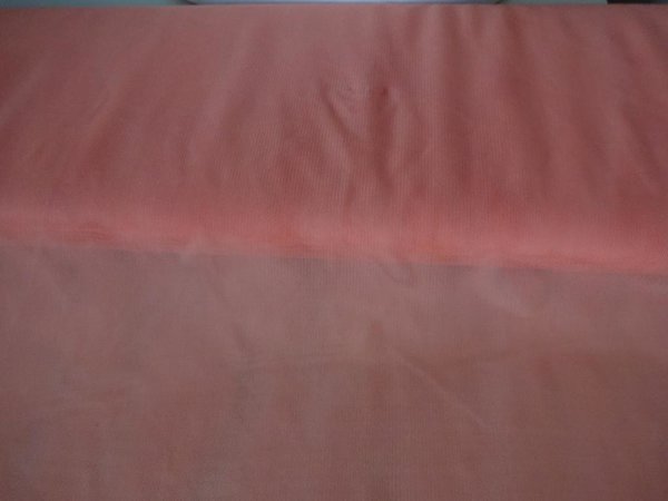 Stoff elastischer stretch Tüll,Mesh,Powernet in orange 1,40m breit