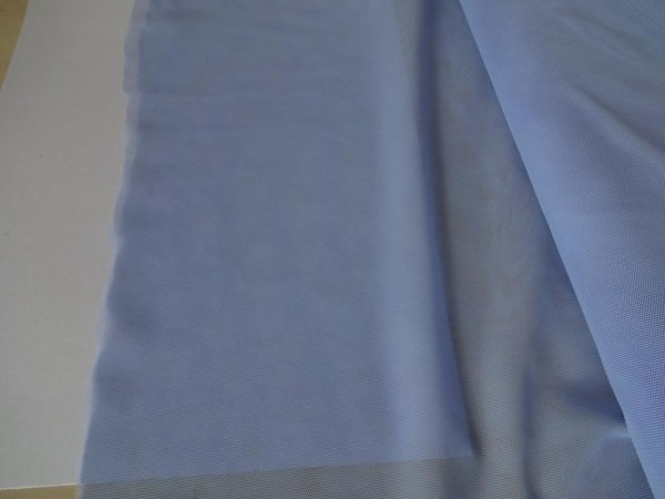 Stoff elastischer stretch Tüll,Mesh,Powernet in hell blau 1,40m breit