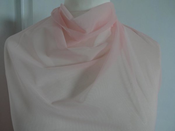 Stoff elastischer stretch Tüll,Mesh,Powernet in rosa 1,40m breit