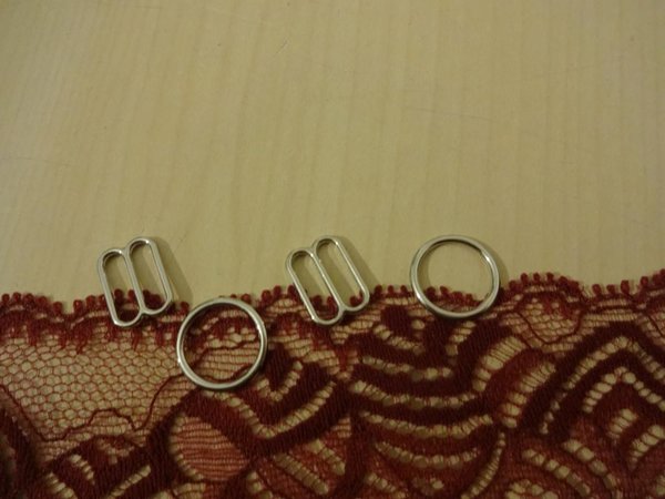 1 Set (2+2)BH Ringe und Schieber Versteller 12mm 1/2" Silber Metall rings sliders